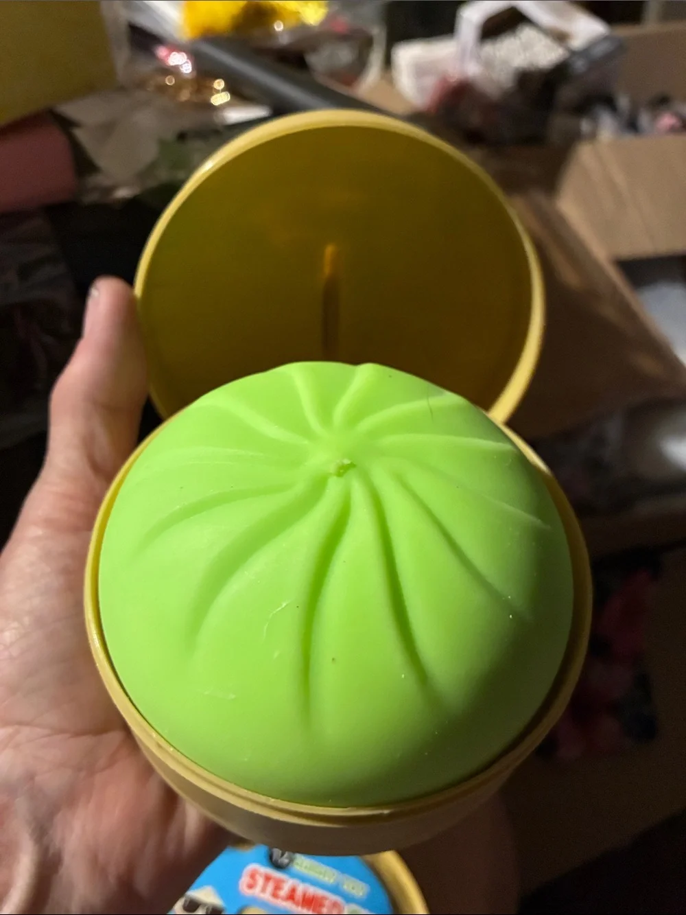 Green squishy steamed bun